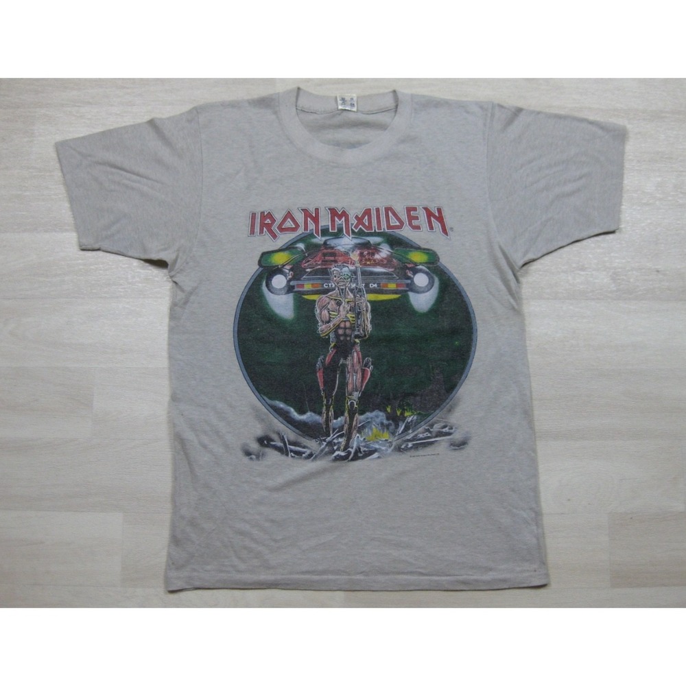 Vintage Iron Maiden Somewhere on Tour 1987 Concert T-Shirt (XL) 80's Heavy Metal